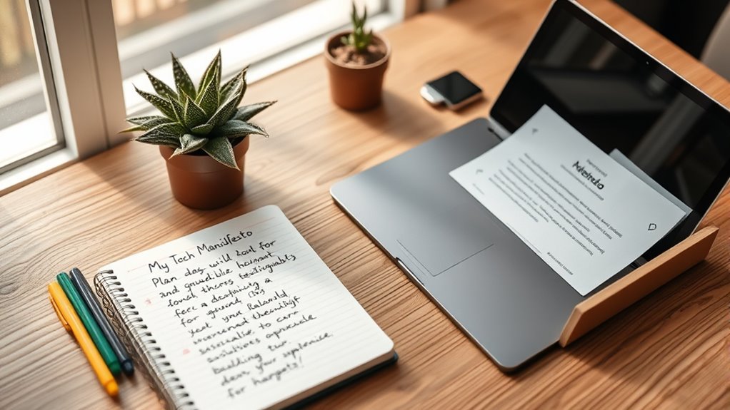 establish mindful device routines