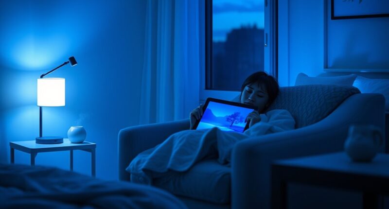 evening blue light avoidance