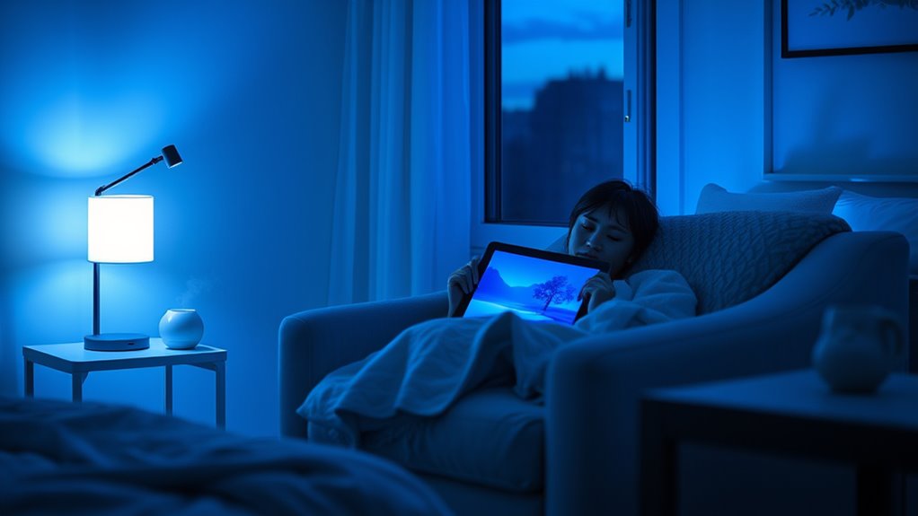 evening blue light avoidance