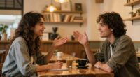discussing plans positively
