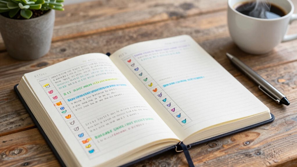 tracking habits through journaling