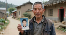 This is Guo Gangtang, whose son Xinzhen was kidnapped in 1997. He spent 24 years searching across China, riding over 500,000 km using up his life savings. They were finally reunited in 2021, and his journey ended up helping authorities find over 100 other missing children.