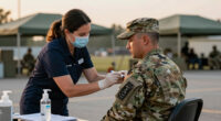 Military requiring flu vaccines for recruits as Air Force base deals with outbreak