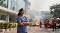Delhi: Fire Breaks Out Near Dharamshila Hospital, 14 Fire Tenders On Spot - ANI News