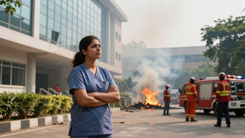 Delhi: Fire Breaks Out Near Dharamshila Hospital, 14 Fire Tenders On Spot - ANI News