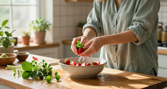 Healthy Eating Fruits And Microgreens